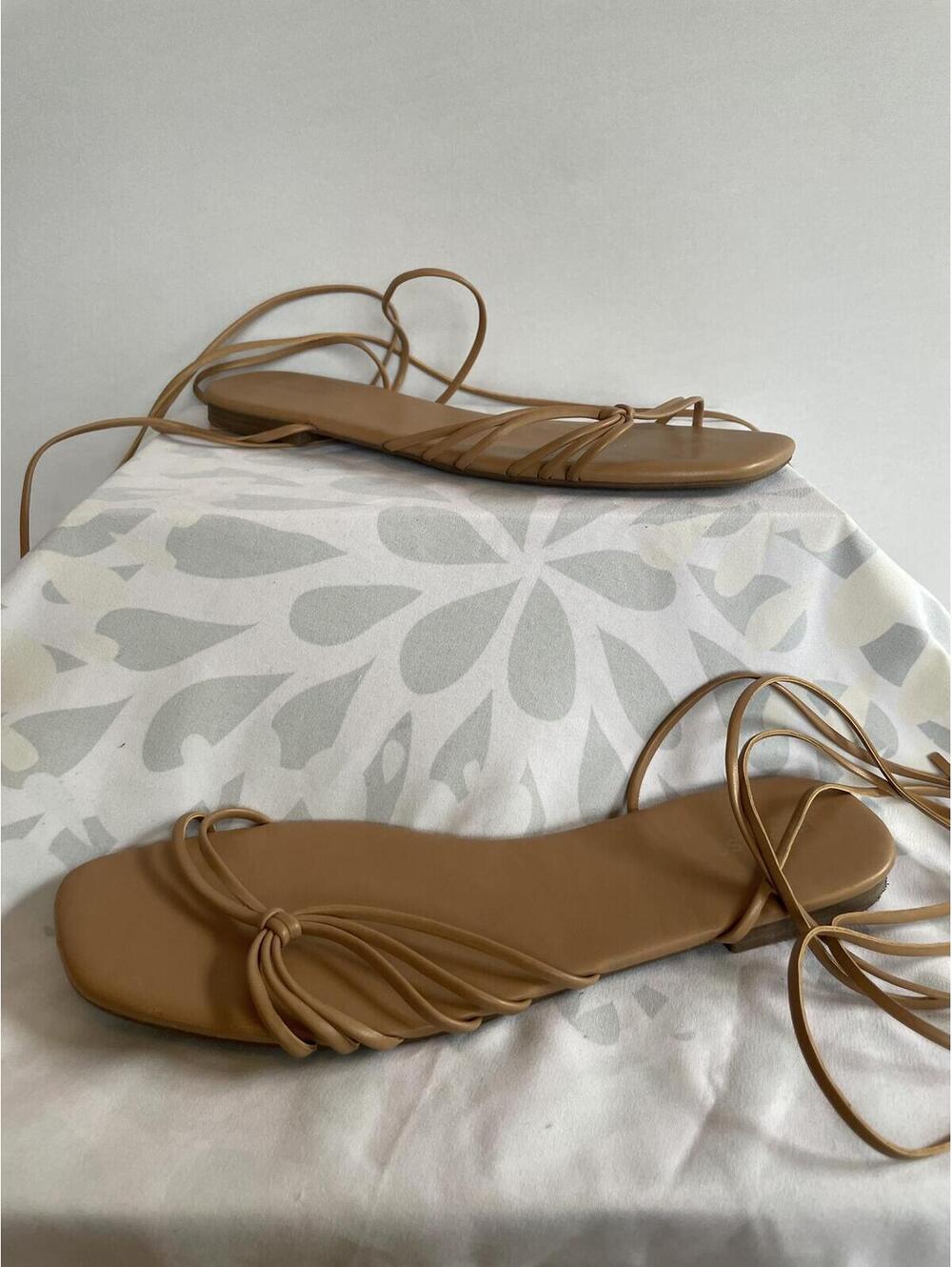 Express Ankle Wrap Women's Sandal Brown Estimated Size US 7.5/8